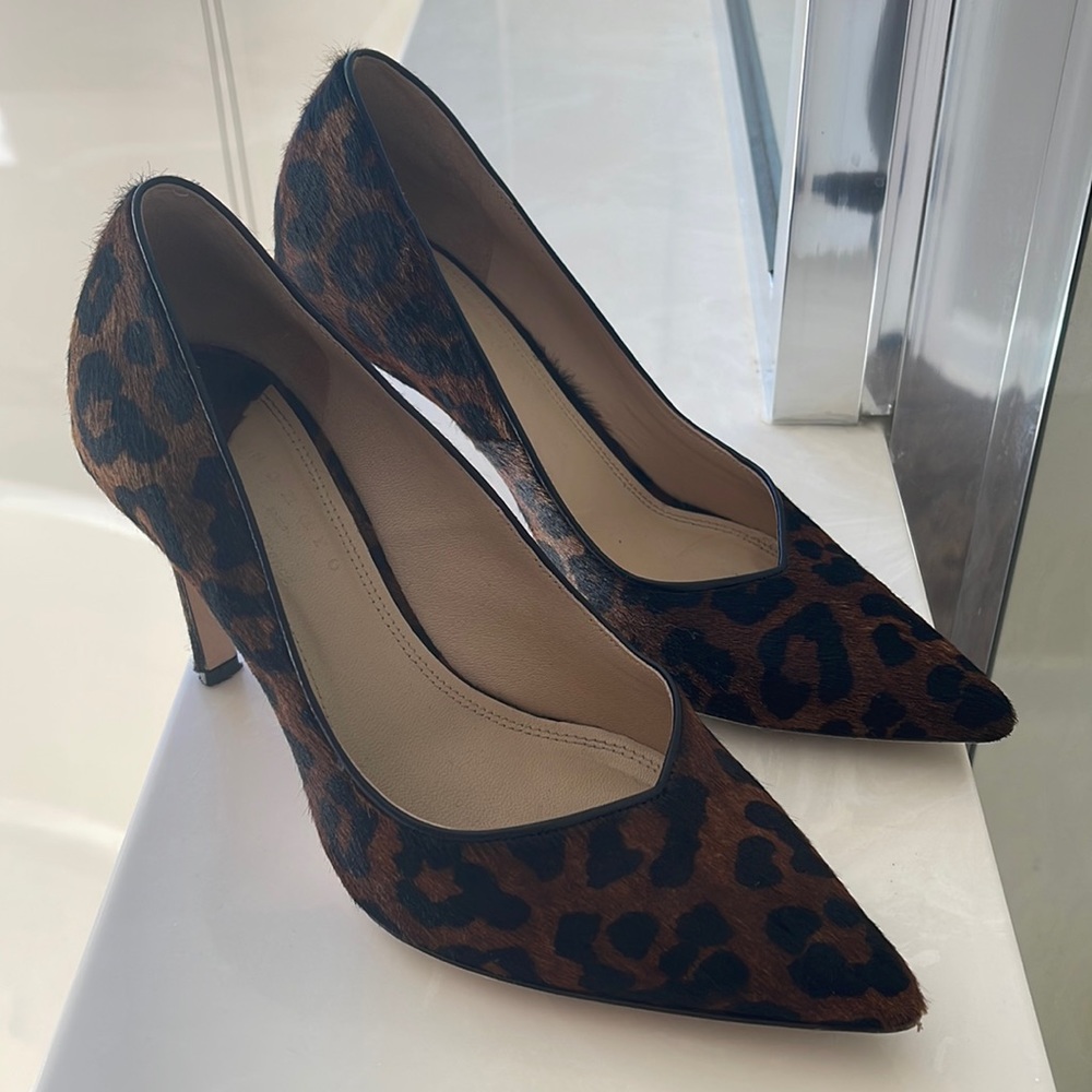 Sandro V-Cut Daphnee Leopard/Animal Print Heels